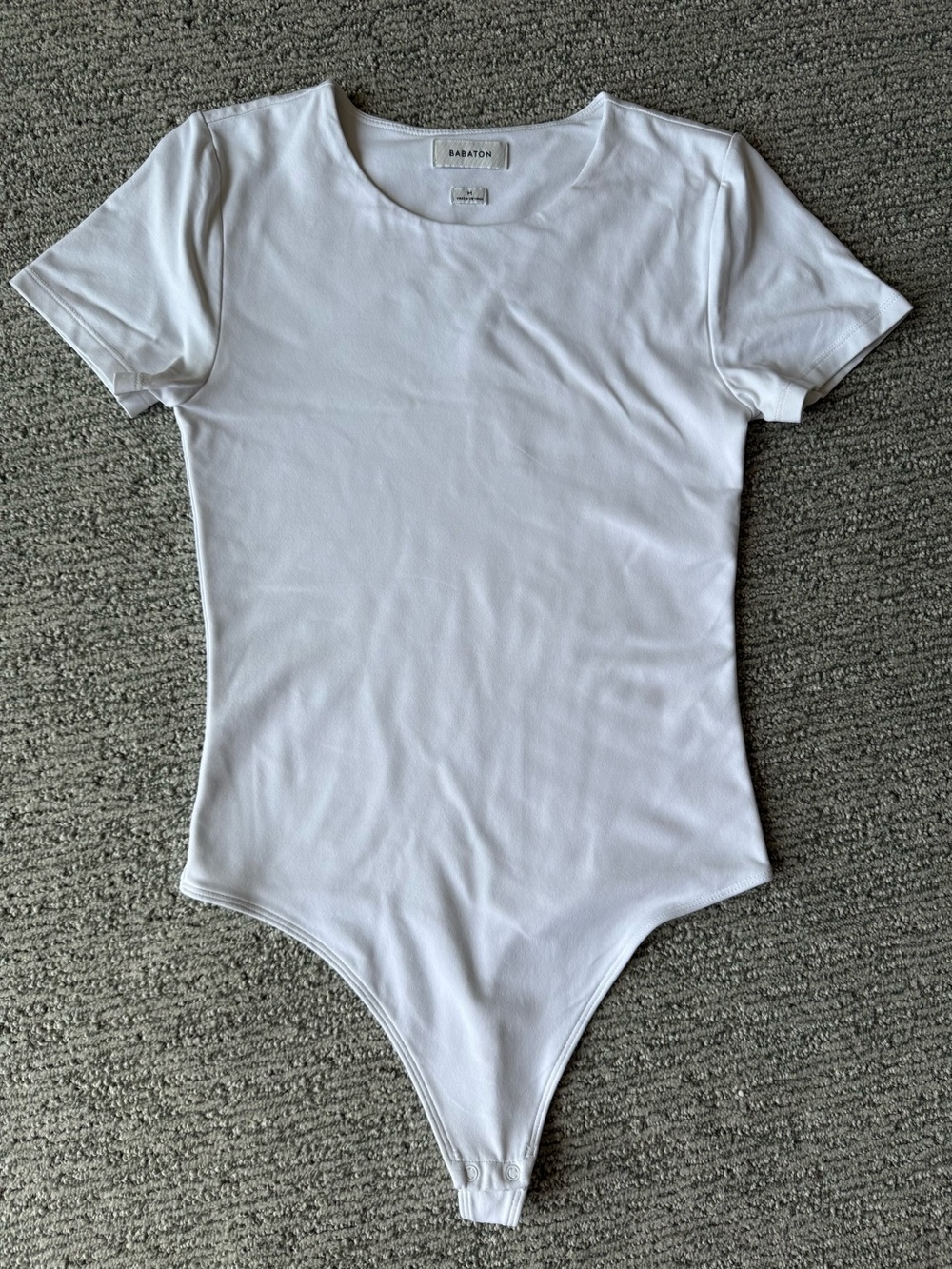 Babaton White Short Sleeve Bodysuit Size Medium
